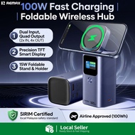REMAX JP339 Power Bank 15000mAh 100W Fast Charging Hub 15W Wireless Charger Powerbank 3C