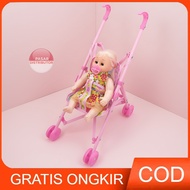Distributor Market PUSH STROLLER DOLL Nanggis Doll Push Doll 3th Children's Stroller Doll