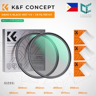 CLEARANCE K&F Concept Nano-K Black Mist 1/4 + 1/8 Filter Set Diffusion Cinematic Dreamy Hazy Effect