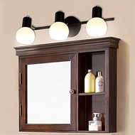 Mirror Lights, Bathroom Wall Light, LED Mirror Front Light for Bathroom Wrought Iron Simple Adjustable Angle Dressing Table Wall-Mounted Vanity Mirror Cabinet Wall Lamp, Black