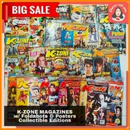 ⇧ ▨ ✁ K-ZONE MAGAZINES w/ FOLDABOTS 2 (2012 - 2017)+POSTER, STICKERS &TOYS|Vintage K Zone/KZone Bac