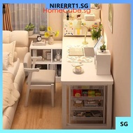 L Shape Table Corner Desk With Bookshelf Integrated Desk Corner Study Table Corner Office Desk L-Sha