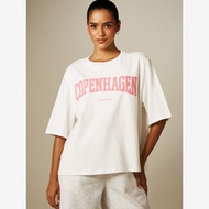 Copenhagen Denmark Oversized Graphic Print Crew Neck Short Sleeve Boxy T-Shirt Casual Everyday Summe
