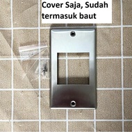 Terbaru Cover Frame Panasonic Wz1761-8 Wz1761 Stainless Steel Stop Kontak Plat