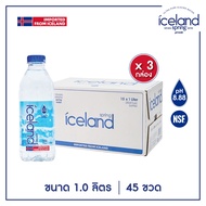 Iceland Spring ขนาด 1000 ml. (3 ลัง l 45 ขวด) น้ำแร่ด่างธรรมชาติ pH8.88