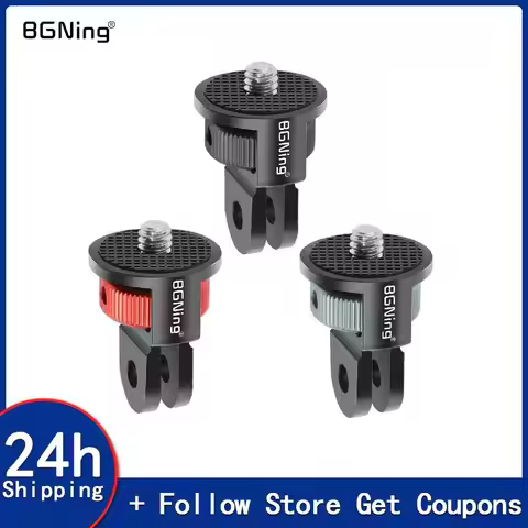 360 Rotating Mini Tripod Adapter 1/4 Inch Screw CNC Aluminum Locking Mount for GoPro 13 POCKET 3 FIM