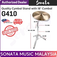 Sonata Quality G410 Cymbal Stand + 18 inch Cymbal / G 410 Cymbal Stand with 18" Cymbal
