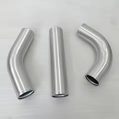 Aluminum Alloy Intake Tube OD 51/63/76MM Intercooler Pipe Air Tube 0 45 90Degrees 300mm Long for Aut
