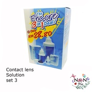 encore igel multi purpose solution for contact lens set combo 360ml + 60ml + 15ml eyedrop