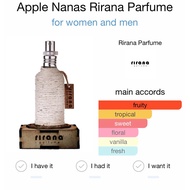 Original 💯 (Niche) Rirana Apple Nanas decant / sample / travel spray