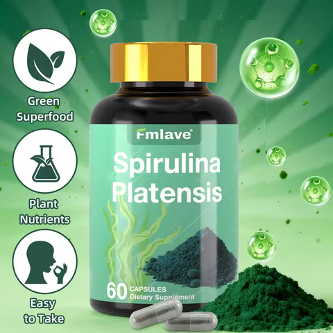 Fmlave Supplements Organic Spirulina - Protein Rich Blue Green Algae Superfood Supplement for Energy
