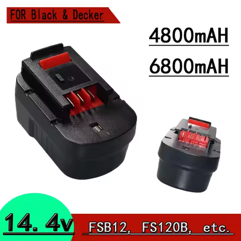 for Black & Decker A1712 FS120B FSB12 HPB12 A12 A12-XJ A12EX FS120B FSB12 FS120BX 14.4V 4.0 6.0Ah NI