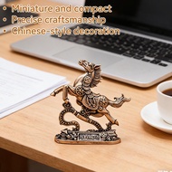 Auspiciousrui Vintage Copper Zodiac Horse Statue Feng Animal Zodiac Lucky Horse Ornaments Q7p3
