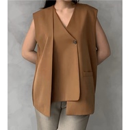 Hanny Vest Outer Vest for Women - Oversized Korean Style Outerwear - Sleeveless Top Vest Vest Top Wo