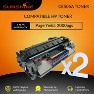 HP CE505A X2 Compatible HP P2035 P2035n P2055d P2055dn P2055x Laser Toner