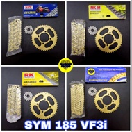 SYM185 VF3I 428 RKM/ RK/ DRC /SSS GOLD CHAIN SBK Sprocket COMBO FULL SET