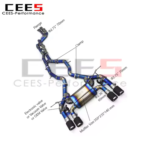 CEES Valvetronic Muffler Exhaust for BMW M3/M4 F80 F82 3.0T 2015-2019 Valve Catback Exhaust System C