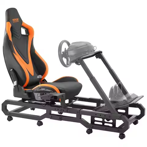 Racing Wheel Stand, Racing Cockpit with Wheels for Logitech G923 G920 G29 & Thrustmaster T248P, Heav