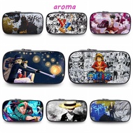 AROMA Luffy Pencil Cases, Pencil Cases Monkey D. Luffy Luffy Stationery Bag, Children Roronoa Zoro Large Capacity Printing Anime Pen Bag Cosmetic Bag