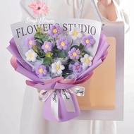 Bó hoa len handmade 11 bông - Hoa tốt nghiệp và quà sinh nhật nữ bền lâu quà tặng người thân