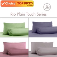 kun® Rio Plain Touch Series Bed Linen - (Pillowcase, Bolster Case, Fitted Bedsheet, Quilt Cover), Mi