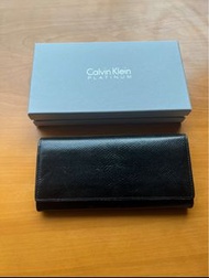 Calvin Klein PLATINUM wallet 黑色蛇皮長銀包