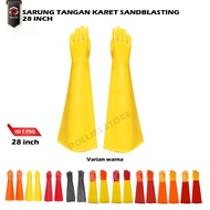 Thick SANDBLASTING Rubber Gloves 28 inches long 72 cm/