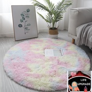 TLHomeToything 120CM Fluffy Shaggy Furry Round Carpet Living Room Home Decor Carpet Floor Mat