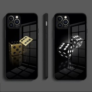 BK-1 Dice Poker Casino Phone Case Tempered Glass For IPhone  17，15 14 13 Mini 12 Pro 11 14 Max X XR 