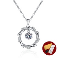 (With Gras Certificate) Moissanite Pendant PT950 Platinum White Diamond Necklace High Jewelry