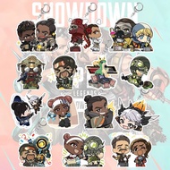 Apex Legends keychain mica Acrylic Chibi character Octane Bloodhound Wraith Wattson Loba Caustic gam