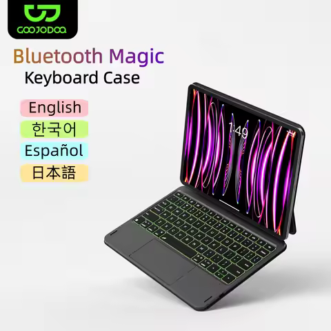 GOOJODOQ Magic Keyboard for iPad Air 6 2024 13 inch case for iPad Pro 11 12 9 Pro 13 Air 4 Air 5 for