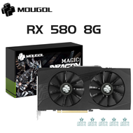 MOUGUL AMD Radeon RX580กราฟิก8G GDDR5การ์ดวิดีโอเกม PCIE3.0x16 HDMI DVI ส่วนประกอบสำหรับเดสก์ทอปคอมพิวเตอร์ใหม่ทั้งหมด