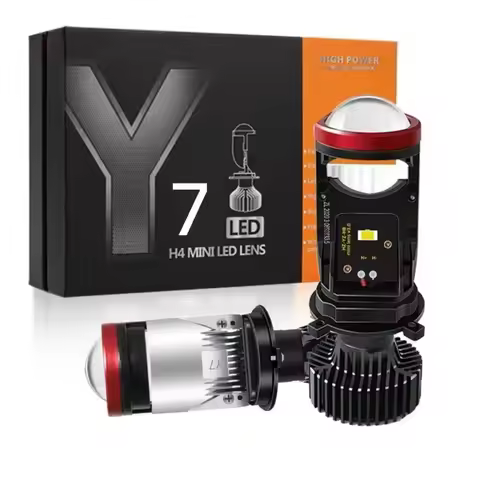 New Mini Lens LED H4 Bulbs 6500K Y7D Bi Canbus Projector Lens High Low Beam Auto Car Lamps Car Headl