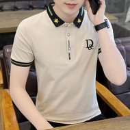 Men's Top 2023 Summer New Upscale New POLO Shirt Men's Short-sleeved T-shirt Korean Version Trend Young and Middle-aged Lapel Large Half-sleeved Shirt