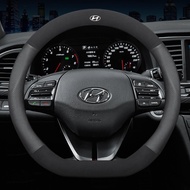 Car Steering Wheel Cover Leather For Hyundai Elantra i10 Grand Starex SantaFe Sonata Tucson Getz Mat