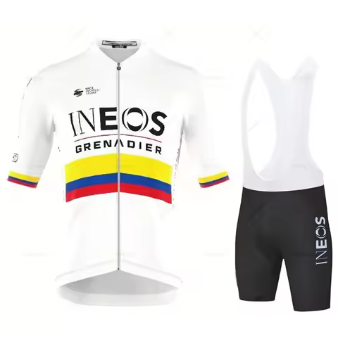 Ineos Colombia Epic Cycling Jersey Set, Short Sleeve Bicycle Wear, MTB Clothing, Bike Uniform, Racin