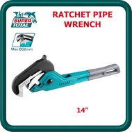 [ TOTAL ] (THT171142) Ratchet Pipe Wrench | 14 inch | 350mm Length | 18 to 52mm Jaw