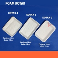 Styrofoam Foam Fruit & Meat Box 2, Box 3, Box 4 (50 Pcs) Food Storage Container
