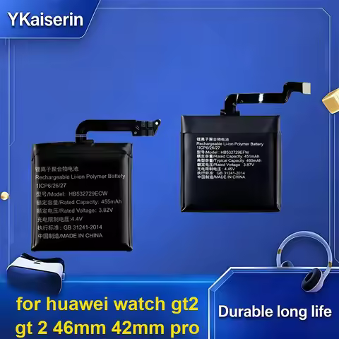 Watch Battery Stable HB532729ECW HB532729EFW HB472023ECW 215-460mAh For Huawei Watch GT2 GT 2 46MM 4