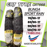 GRT TYRE TUBELESS GRT668 BUNGA SPORT RAIN 70/90-17 80/90-17 90/80-17