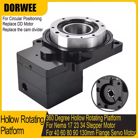 CNC Hollow Rotating Platform Laser Marking Rotary Table Indexing Plate Motorized Turntable Circular 