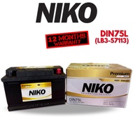 【SABAH】NIKO Gold Premium DIN75L DIN75 Car Bateri Kereta Rogue Hilux Revo Made in India