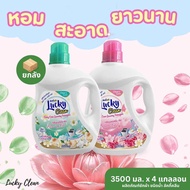น้ำยาซักผ้า Lucky Clean [3500 มล.x 4 แกลลอน] มี 2 กลิ่น คละสีได้
