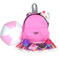 Sophia's 8 Piece Beach Day Backpack with Accessories and Treats Set for 18'' Dolls, Pink