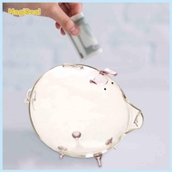 Piggy Bank Clear Glass Pig Bank 7x4.7inch Cute Money Saving Jar for Children