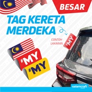 TAG KERETA BESAR - BENDERA MALAYSIA - JALUR GEMILANG. KALIS AIR