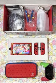 ( Switch 遊戲機 ) , ( 99.9%New , 全新一樣 , 全機冇花冇崩 ) , ( 香港行貨 ) , ( 紅色機 ) , ( 瑪利歐亮麗紅 , 特別版 ) , ( 另外額外送多個原裝藍