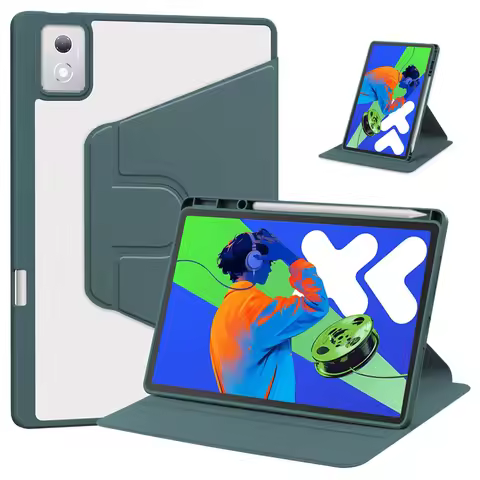 For Lenovo Xiaoxin Pad Pro 12.7 2025 Case tb375fc 360 Rotating Acrylic Stand Cover For Xiaoxin Pad P