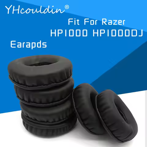 Earpads For Denon DN HP1000 HP1000DJ Headphone Accessaries Replacement Ear Cushions Wrinkled Leather